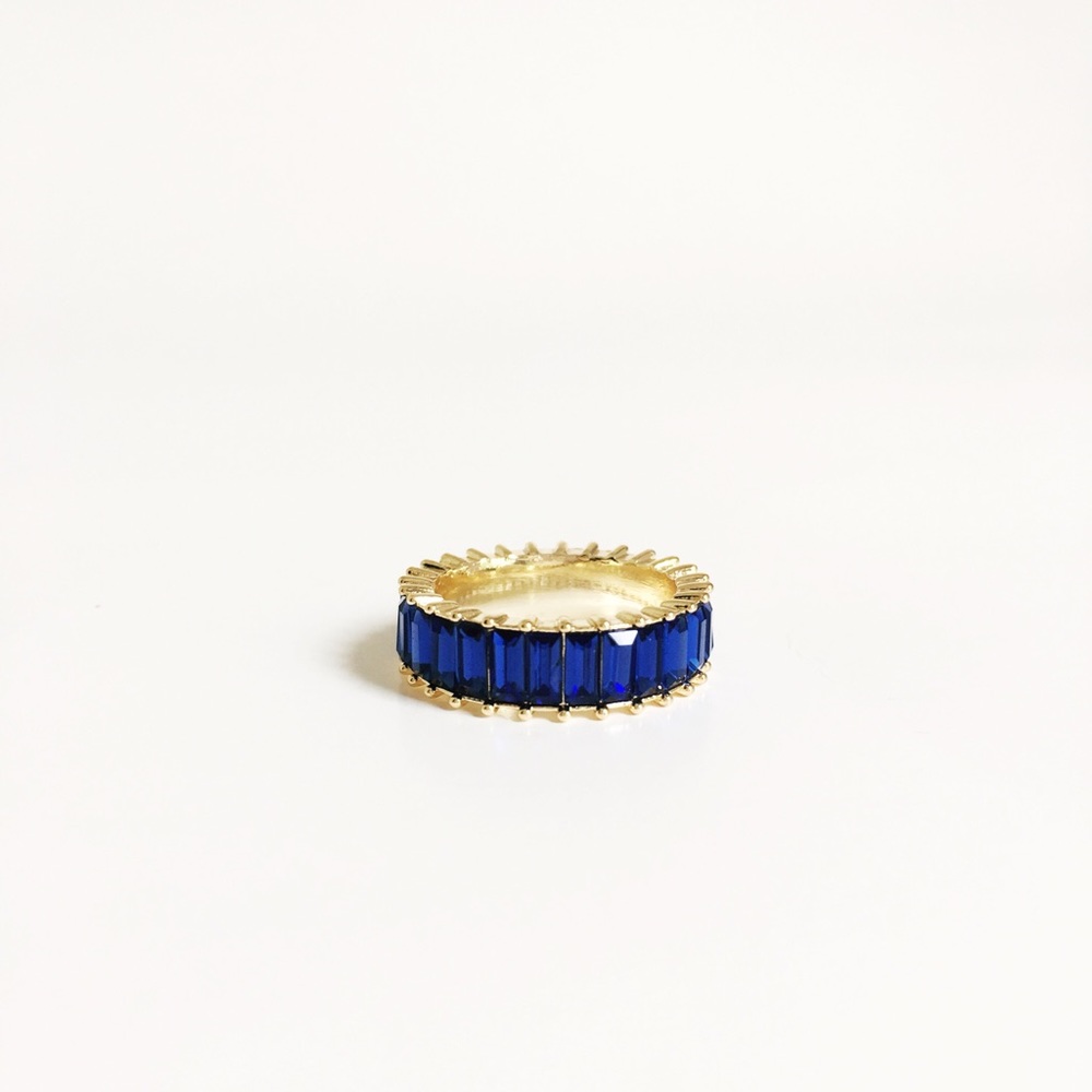 Blue Eternity Baguette Band Ring / Blue Ombré